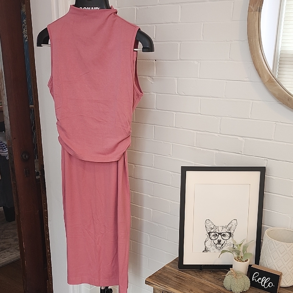 Sleeveless Pink Skirt Set, medium